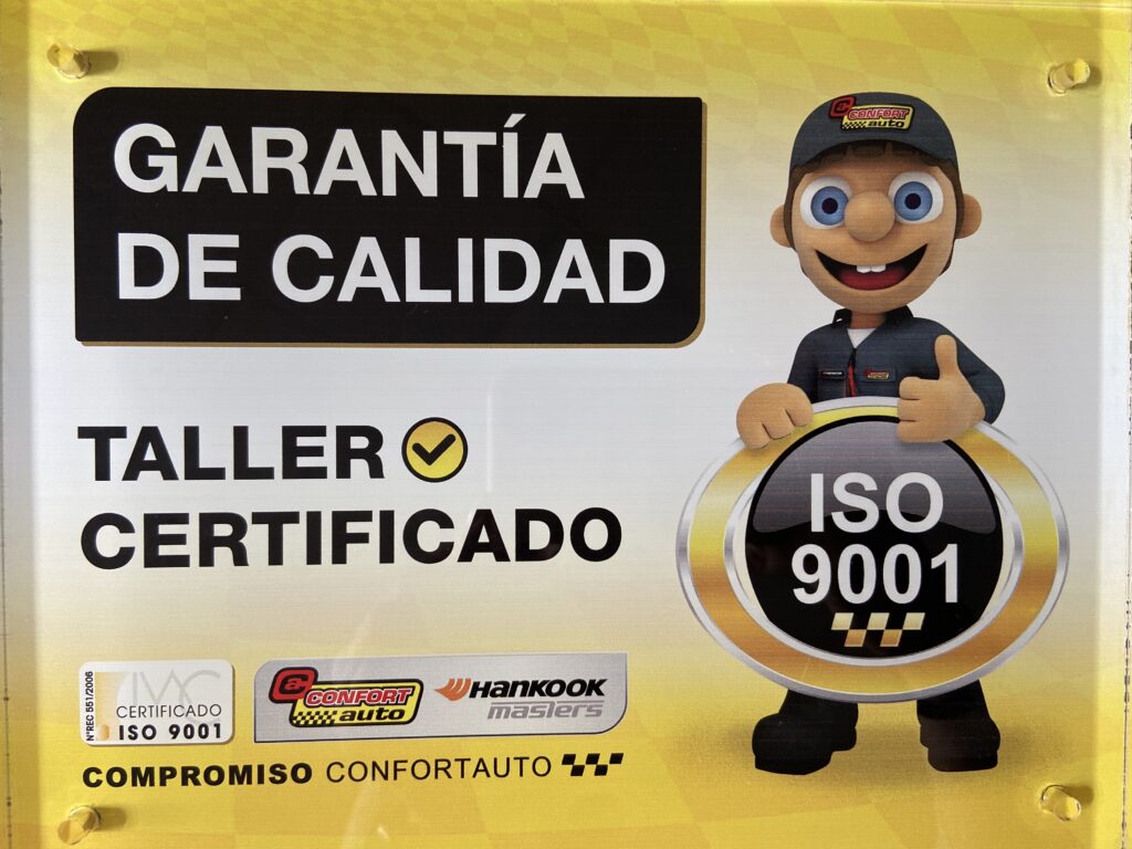 Placa certificado iso 9001